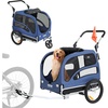 image:imageVEVOR Dog Bike Trailer Supports up to 6688100 lbs 2in1 Pet Stroller Cart Bicycle Carrier Easy Folding Cart Frame with Quick Release Wheels Universal Bicycle Coupler Reflectors Flag100lbs 24