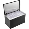 image:imageVEVOR Drop in Ice Chest 24 L x 20 W x 15 H Stainless Steel Ice Cooler Commercial Ice Bin with Hinged Cover 40 qt Outdoor Kitchen Ice Bar DrainPipe and Drain Plug Included for Cold Wine BeerBlack