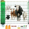 image:imageVEVOR Electric Fence Netting 42H x 164L PE Net Fencing with Posts and DoubleSpiked Stakes Utility Portable Mesh for Goats Sheep Lambs Deer Hogs Dogs for Farms Backyards and Ranches50in x 164ft