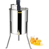 image:imageVEVOR Electric Honey Extractor 48 Frame Stainless Steel Beekeeping Extraction Honeycomb Drum Spinner with Transparent Lid Apiary Centrifuge Equipment with Height Adjustable Stand8 Frame Rack4 Deep Frames