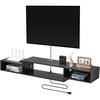 image:imageVEVOR Floating TV Stand 47 Wall Mounted TV Console Modern Floating Entertainment Center Under TV Shelf with Storage Cabinet for Bedroom amp Living Room WhiteBlack