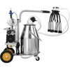 image:imageVEVOR Goat Milking Machine 12 L 304 Stainless Steel Bucket Electric Automatic Pulsation Vacuum Milker Portable Milker with FoodGrade Silicone Cups and Tubes Adjustable Suction for Cows and Sheep25 L