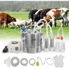 image:imageVEVOR Goat Milking Machine 12 L 304 Stainless Steel Bucket Electric Automatic Pulsation Vacuum Milker Portable Milker with FoodGrade Silicone Cups and Tubes Adjustable Suction for Cows and Sheep12 L