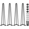 image:imageVEVOR Hairpin Table Legs 18 Black Set of 4 Desk Legs 880lbs Total Load Capacity Hairpin Desk Legs 3 Rods for Bench Desk Dining End Table Chairs Carbon Steel DIY Heavy Duty Furniture Legs20 Inch