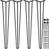 image:imageVEVOR Hairpin Table Legs 18 Black Set of 4 Desk Legs 880lbs Total Load Capacity Hairpin Desk Legs 3 Rods for Bench Desk Dining End Table Chairs Carbon Steel DIY Heavy Duty Furniture Legs18 Inch