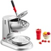 image:imageVEVOR Ice Crusher Machine 220lbs Per Hour Electric 4 Blades Snow Cone Maker Stainless Steel Shaved Ice Machine with Bowl and Cover 300W 2000RPM IceShaver for Home and Commercial Use SilverSilver