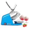 image:imageVEVOR Ice Crusher Machine 286lbs Per Hour Electric 4 Blades Snow Cone Maker Stainless Steel Shaved Ice Machine with Bowl and Cover 300W 2000RPM IceShaver for Home and Commercial Use BlueBlue
