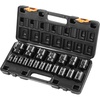 image:imageVEVOR Impact Socket Set 12 Inches 26 Piece Deep Sockets 6Point Rugged Construction CrV 12 Inches Drive Socket Set Impact Metric 10mm  36mm with a Storage Cage12 19PCS