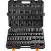 image:imageVEVOR Impact Socket Set 12 Inches 26 Piece Deep Sockets 6Point Rugged Construction CrV 12 Inches Drive Socket Set Impact Metric 10mm  36mm with a Storage Cage12  38 59PCS CRMO