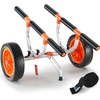 image:imageVEVOR Kayak Cart Heavy Duty 450 LBS Load Capacity Kayak Trailer Detachable Canoe Trolley Cart with Adjustable Width amp Nonslip Support Foot 12 Solid Tires for Kayaks Canoes Float Mats Paddleboards