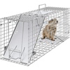 image:imageVEVOR Live Animal Cage Trap 31 x 10 x 12 Humane Cat Trap Galvanized Iron Folding Animal Trap with Handle for Rabbits Stray Cats Squirrels Raccoons Groundhogs and Opossums