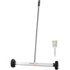image:imageVEVOR Magnetic Pick Up Sweeper 17inch Heavy Duty Magnet Pickup Lawn Sweeper Roofing Tools 10 Lbs Yard Magnet with Telescoping Holder and Wheels to Pick Up Nails Magnetic Sweeper for Construction17 Inch10LBS