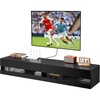 image:imageVEVOR Modern Floating TV Stand Wall Mounted 55 Under TV Shelf Floating Media Console Entertainment Center with Storage Cabinet for Living Room amp Bedroom WhiteBlack