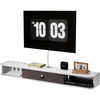 image:imageVEVOR Modern Floating TV Stand Wall Mounted 55 Under TV Shelf Floating Media Console Entertainment Center with Storage Cabinet for Living Room amp Bedroom WhiteWhite