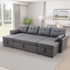 image:imageVEVOR Modular Sectional Sofa Modern 5Seater Modular Sofa with Hidden Storage Customizable Cloud Sectional Couch Solid Wood Frame Upholstered Comfy Couch for Living Room Bedroom BeigeGrey