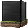 image:imageVEVOR Outdoor Privacy Screens 50 W x 50 H Air Conditioner Fence Pool Equipment Enclosure Horizontal Vinyl Privacy Fence Perfect to Enclose Trash Can and AC Units 2PanelBlack