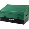 image:imageVEVOR Outdoor Storage Box 230 Gallon Waterproof PE Tarpaulin Deck Box wGalvanized Frame AllWeather Protection amp Portable for Camping Garden Poolside and Yard Black amp Green230gal