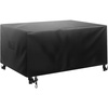 image:imageVEVOR Patio Furniture Cover 420D Heavy Duty Waterproof Outdoor Dining Table and Chairs Cover Large Rectangular Patio Table Covers with Air Vent for All Weather 98L x 78W x 32H inch Black74L x 74W x 28H