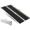 image:imageVEVOR Portable Wheelchair Ramp 6FT NonSlip Aluminum Folding Handicap Ramp Door Threshold Ramps for Wheelchair for HomeWheel Chair Ramp Steps Cars Scooter Cart Curbs Stairs