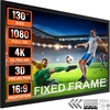 image:imageVEVOR Projector Screen 130inch Outdoor Projector Screen 169 Movie Screen Fixed Frame 3D Projector Screen for 4K HDTV Movie Theater130inch