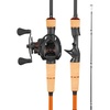 image:imageVEVOR Rod and Fishing Reel Combo IM67 Carbon Fiber SpinningBaitcasting Rod and Reel Combo Bass Fishing Pole Stainless Steel Guides with Ceramic Rings65 ftLeft Handle