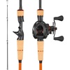 image:imageVEVOR Rod and Fishing Reel Combo IM67 Carbon Fiber SpinningBaitcasting Rod and Reel Combo Bass Fishing Pole Stainless Steel Guides with Ceramic Rings65 ftRight Handle