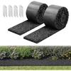 image:imageVEVOR Rubber Mulch Mat Roll 2 Rolls 120 x 45 in Recycled Rubber Permanent Mulch Edging Border NaturalLooking Flower Barrier with Stakes 05 in Thick Cuttable Garden Edgings for Landscaping