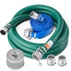 image:imageVEVOR Suction Hose 2 in x 20 ft Green High Quality Hose with Camlock Connectors and Aluminum Fittings Fit Various Pumps for Sewage Treatment Water Transportation and More Agricultural Purposes2 x 20 suction hose  50 Backwash Hose