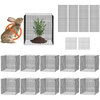 image:imageVEVOR Tomato Cages 118 x 118 x 461 5 Packs Square Plant Support Cages Silver PVCCoated Steel Tomato Towers for Climbing Vegetables Plants Flowers Fruitsblack