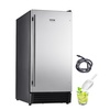 image:imageVEVOR Under Counter Ice Maker Machine Crescent Ice 25 LbsDay Stainless Steel Built in Ice Maker with Reversible Door 22Lbs Storage Ice Maker Machine for Commercial Home Kitchen No Drain RequiredCube Ice