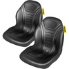image:imageVEVOR Universal Lawn Tractor Seat Replacement Compact High Back Mower Seat Black Vinyl Forklift Seat Central Drain Hole Skid Steer Seat with Mounting Bolt Patterns of 8 x 115 amp 1125 x 1152Pcs Black