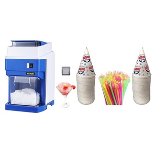 image:imageElectric Ice Shaver Crusher Machine 265lbsHour with Ice Box  100 Snow Cone Cups amp 100 Spoon Straws
