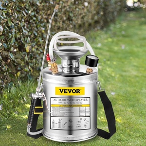 image:imageHappybuy 3 Gallon Stainless Steel Sprayer 20 Wand amp 3FT Reinforced Hose Hand Pump Sprayer with Pressure Gauge Safety Valve amp Adjustable Nozzle Weed Sprayers for Lawn Gardening amp Sanitizing1 Gallon