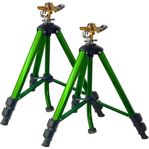 image:imageLIULO TOOL Impact Sprinkler on Tripod Base Tripod Sprinklers with Head 360 Degree Large Area Irrigation with Extension Legs Flip Locks Heavy Duty 34 Connector for Lawn Yard Garden2 Pack