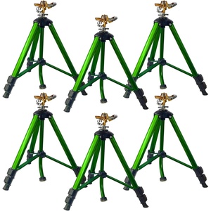 image:imageLIULO TOOL Impact Sprinkler on Tripod Base Tripod Sprinklers with Head 360 Degree Large Area Irrigation with Extension Legs Flip Locks Heavy Duty 34 Connector for Lawn Yard Garden6 Pack