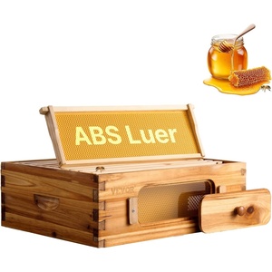 image:imageVEVOR 10 Frame Bee Hive Beeswax Coated Fir Wood Bee Hives Starter Kit Bee Boxes Langstroth Beehive Kit Transparent Acrylic Windows with Foundations for Beginners Pro BeekeepersMedium Super Box