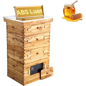 image:imageVEVOR 10 Frame Bee Hive Beeswax Coated Fir Wood Bee Hives Starter Kit Bee Boxes Langstroth Beehive Kit Transparent Acrylic Windows with Foundations for Beginners Pro BeekeepersDeep Box x 2 Medium Box x 2