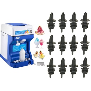image:imageVEVOR 110V Electric Shaved Ice Machine 250W Snow Cone Maker Tabletop wAdjustable Ice Texture Ice Shaving Machine 265LBshr for Home and Commerical Use amp Tablecraft Free Flow Pourers Black 12Pack