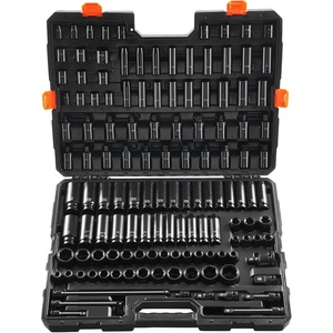 image:imageVEVOR 12 Drive Impact Socket Set 65 Piece SAE 38 to 114 and Metric 1024mm 6 Point CrV Alloy Steel for Auto Repair EasytoRead Size Markings Rugged Construction Storage Case12  38 130PCS CRMO