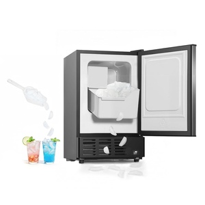 image:imageVEVOR 15 W Under Counter Ice Maker 15 LBSDay Crescent Ice Maker Builtin with 11LBS Storage Bin amp Reversible Door Freestanding IceMaking Machine for Commercial Home Kitchens  No Drain Required1752 x 15 x 252 in