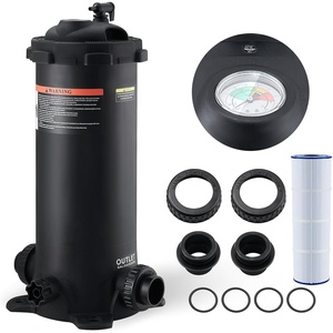 image:imageVEVOR 2026 PRO Cartridge Pool Filter Tank amp Element for Above Ground amp Inground Pools Large 320325Sq Ft Cleaner System Compatible WPumps 2 to 25 HP Up to 11769 GPH for Pools Up to 94150 GallonsCartridge Tank  Element