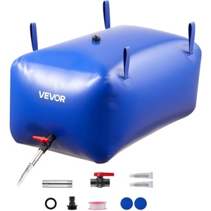 image:imageVEVOR 240L634 Gallon Water Storage Bladder Portable RV Water Tank 1000D PVC Collapsible Water Storage Containers Soft Water Storage Bag Water Bladder Fire Prevention Camping Emergency WaterBlue