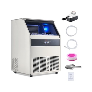image:imageVEVOR 440lbs24H Commercial Ice Maker Machine with Drain Pump 110lbs Storage Capacity Ice Maker 160 Ice Cubes in 15 Minutes LED Digital Display Freestanding SelfCleaning for Bar Office Restaurant