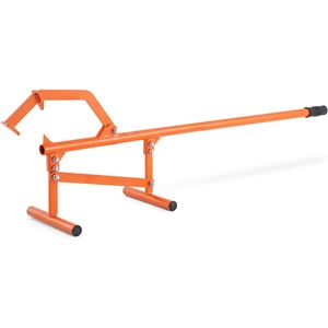 image:imageVEVOR 48 Timberjack Log Lifter Adjustable Heavy Duty Log Roller Cant Hook Log Jack with Rubber Grip amp Triangular Support Log Cant Hook Logging Tools for Rolling and Lifting Logs up to 25 DiaSteel Handle Dual Feet 48