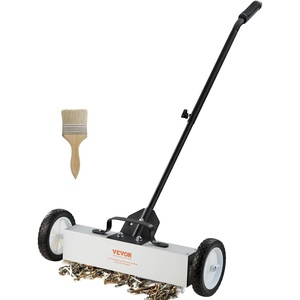 image:imageVEVOR 55Lbs Rolling Magnetic Sweeper with Wheels 36inch Large Magnet Pickup Lawn Sweeper with Telescoping Handle PushType Magnetic Pick Up Sweeper Easy Cleanup of Workshop Yard Garage18 Inch