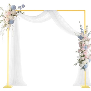 image:imageVEVOR Arch Backdrop Stand 6Ft 5Ft amp 4Ft Set of 3 Balloon Metal Arch Stand for Ceremony Gold Wedding Arch Backdrop Stand Fit for Birthday Party Baby Shower Graduations Holiday88ft