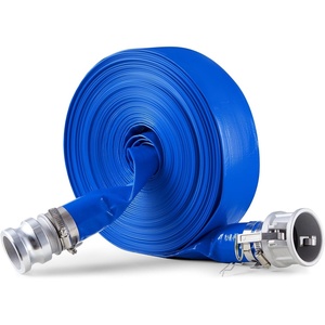 image:imageVEVOR Backwash Hose 15 in x 100 ft Blue PVC Hose with Clamps Camlock Aluminum Fittings Fit Various Pumps for Sewage Treatment Water Transportation and More Agricultural Purposes2 x 100 with connector