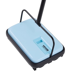 image:imageVEVOR Carpet Sweeper 787 in Sweeping Paths Floor Sweeper Manual Non Electric 300 ml Dustbin Capacity with Comb for Home Office Rugs Hardwood Surfaces Wood Floors Laminate Cleans Dust Pet HairBlue
