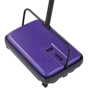 image:imageVEVOR Carpet Sweeper 787 in Sweeping Paths Floor Sweeper Manual Non Electric 300 ml Dustbin Capacity with Comb for Home Office Rugs Hardwood Surfaces Wood Floors Laminate Cleans Dust Pet HairPurple