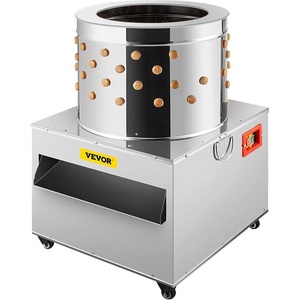 image:imageVEVOR Chicken Plucker Machine 20inch Stainless Steel Drum Feather Plucker Defeathering Equipment with 108 Soft Rubber Plucking Fingers Simple Debris Collection for Chicken Poultry Plucking4 Legs  236 Inch